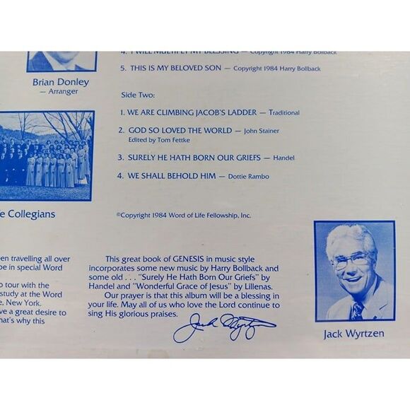 Word of Life Presents "Genesis" Vinyl Record Album Lp NEW SEALED 1984 Religious - Picture 7 of 10